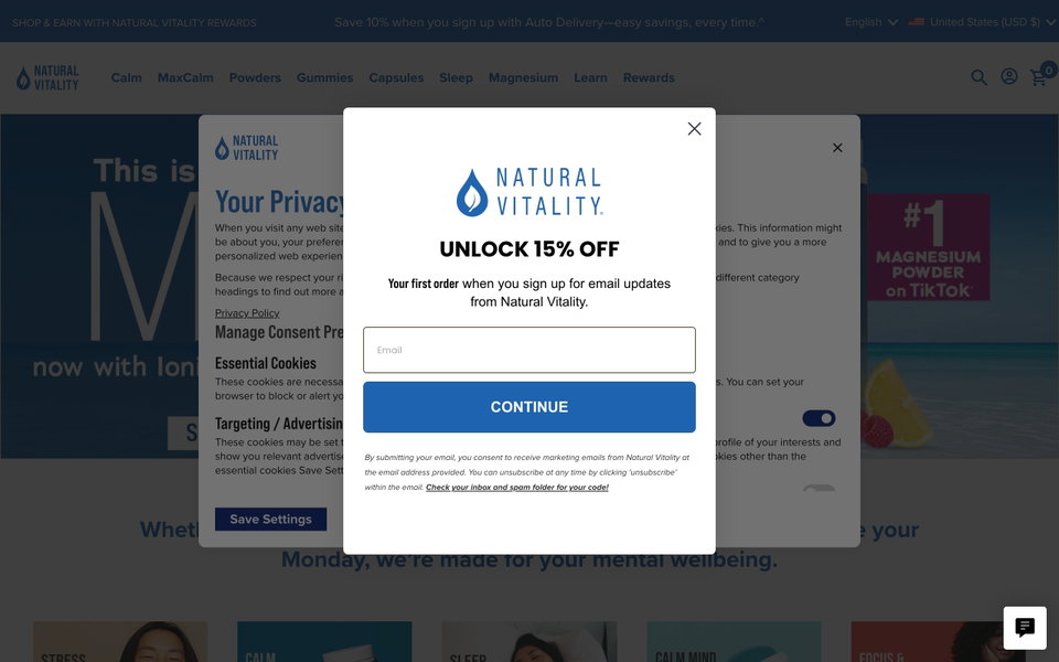 Natural Vitality website