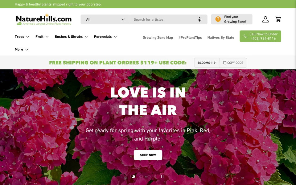 Nature Hills Nursery website