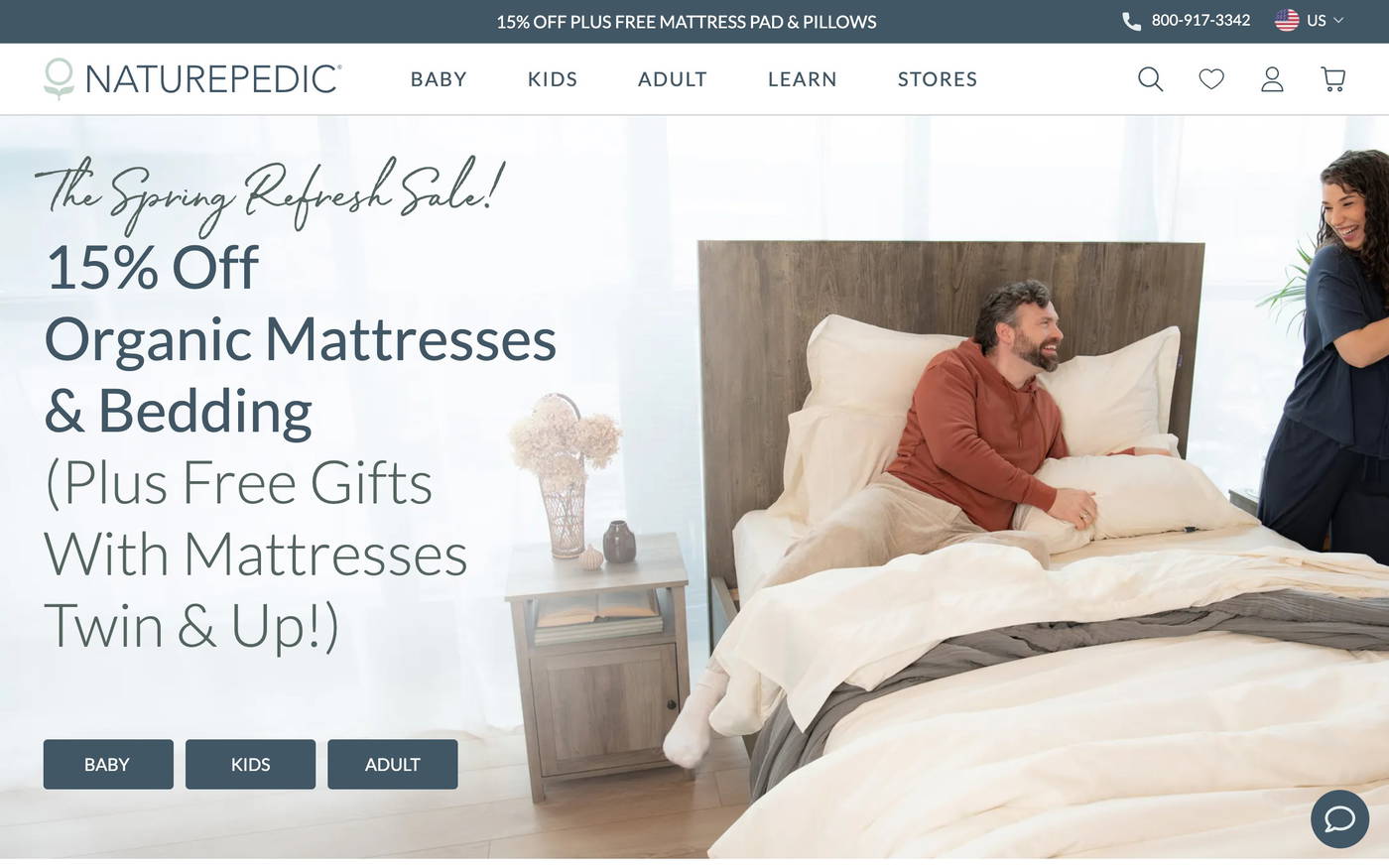 Naturepedic screenshot