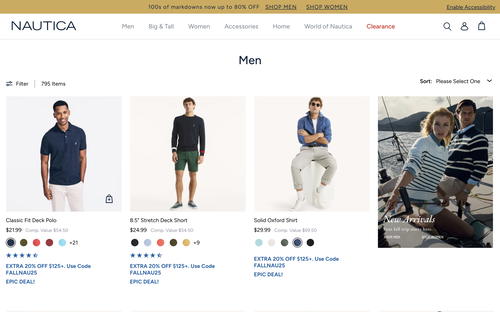 Nautica website screenshot