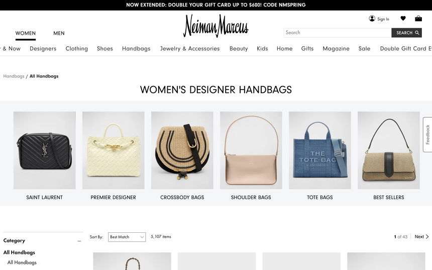 Neiman Marcus on Shomp