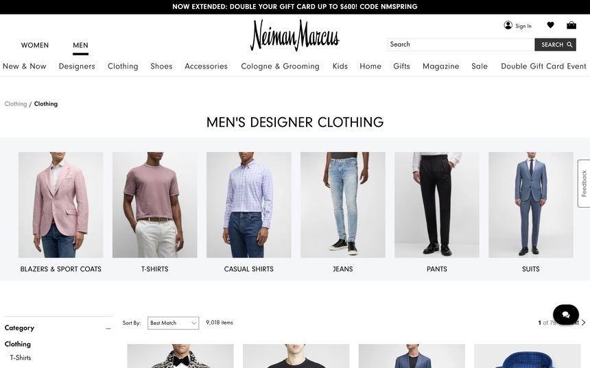 Neiman Marcus on Shomp