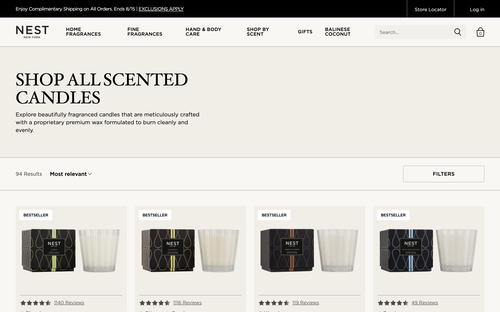 Nest New York website screenshot