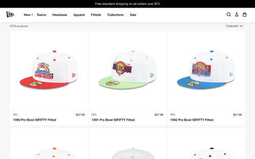 New Era Cap website screenshot