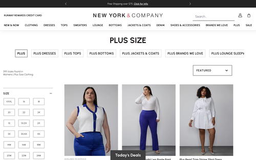 New York & Company website screenshot