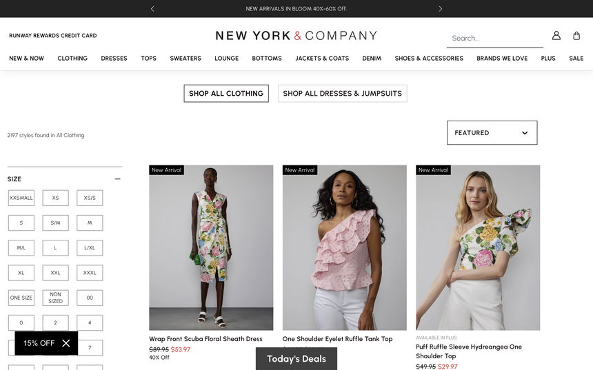 New York & Company on Shomp