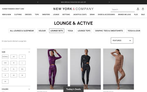 New York & Company website screenshot