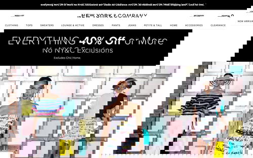 New York & Company website screenshot