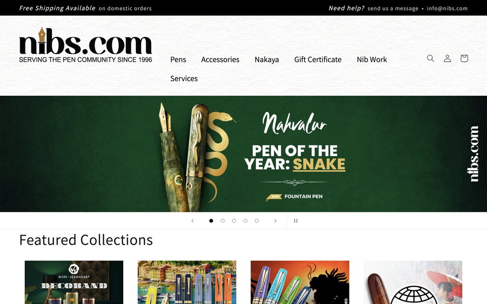 Nibs.com website