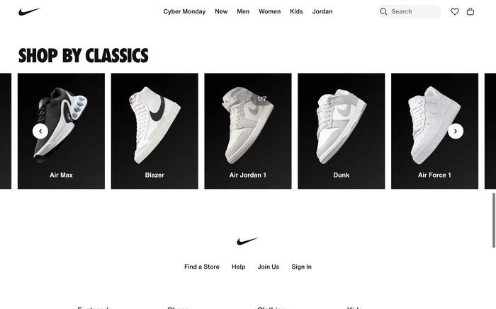 Nike screenshot