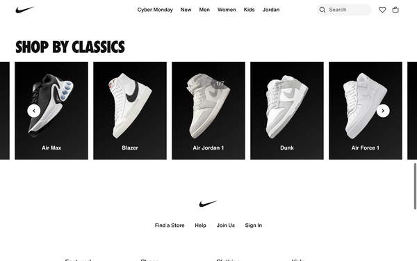 Nike screenshot