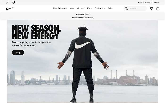 Nike screenshot