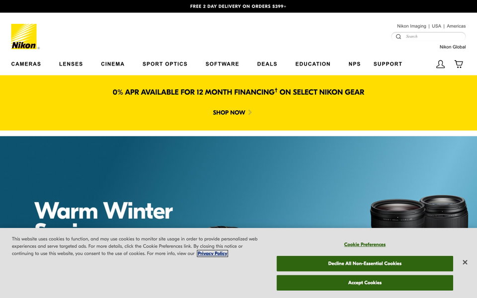 Nikon USA website