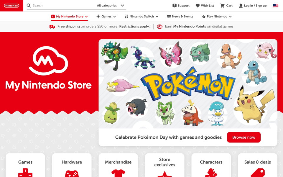Nintendo Store website