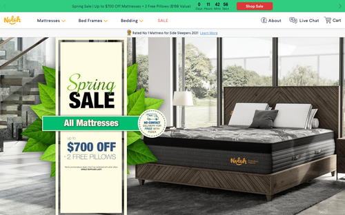 Nolah Sleep website screenshot