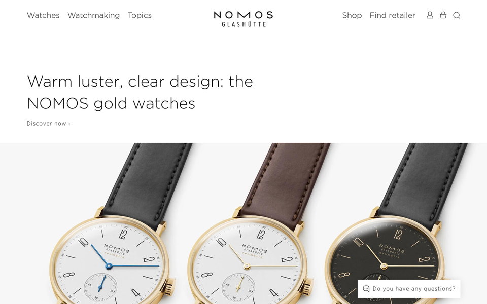 NOMOS Glashütte website