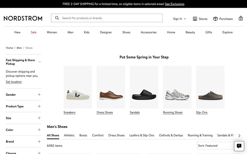 Nordstrom on Shomp