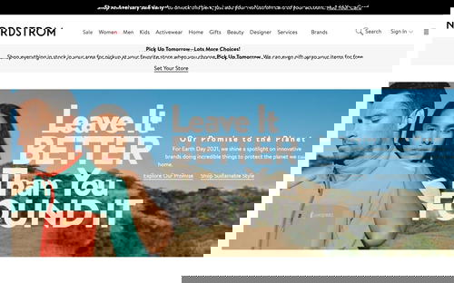 Nordstrom website screenshot