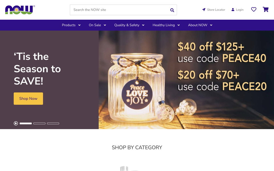 NOW Foods website