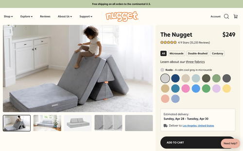 Nugget website screenshot