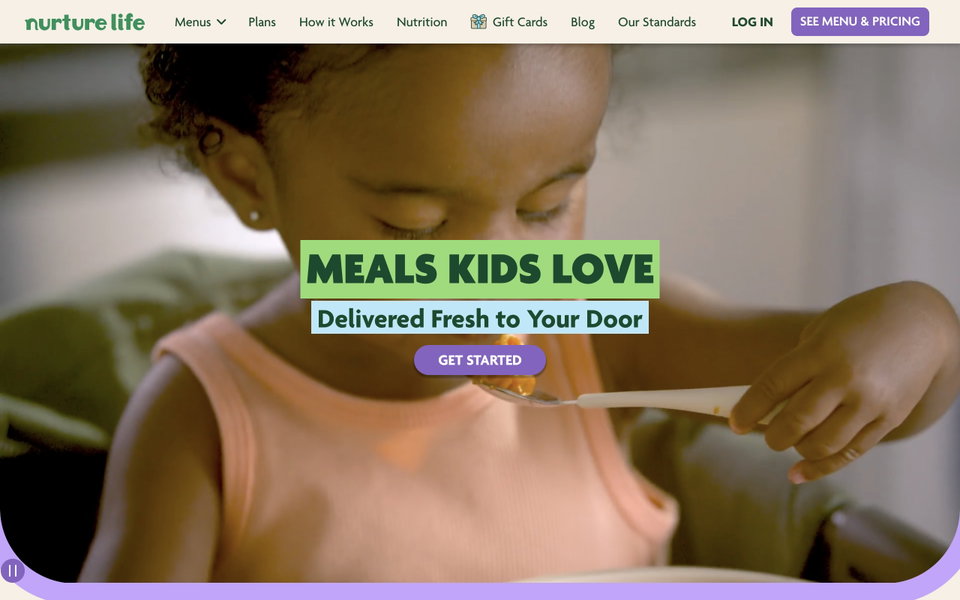 Nurture Life website