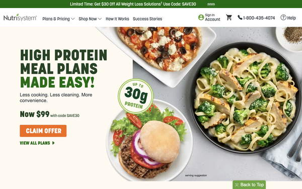 Nutrisystem screenshot