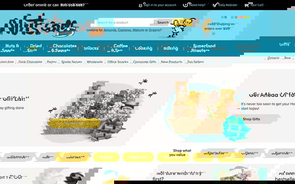 Nuts.com screenshot
