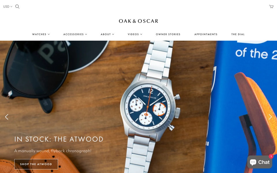 Oak & Oscar website