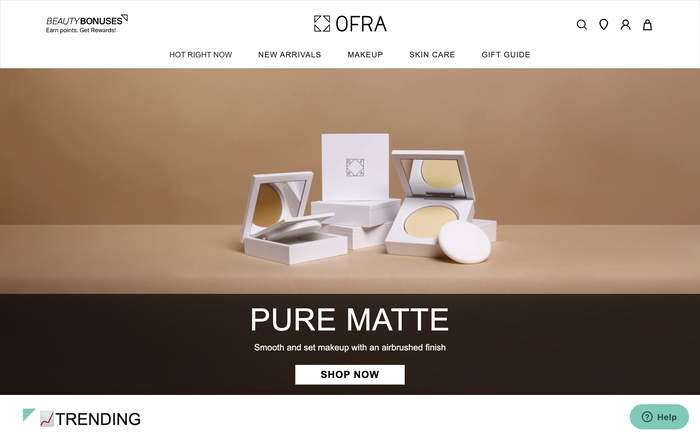 OFRA Cosmetics screenshot
