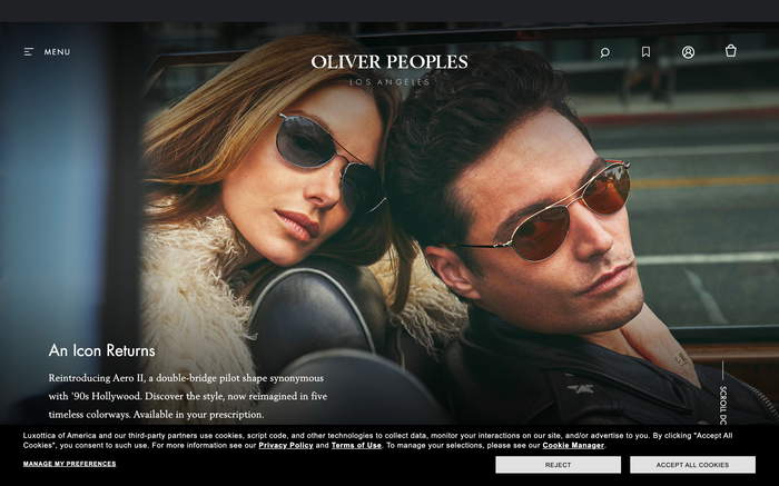Oliver Peoples screenshot