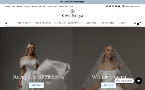 Olivia Bottega website screenshot