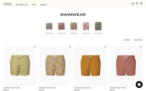 onia website screenshot