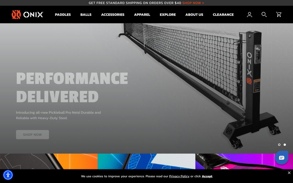 ONIX Pickleball website