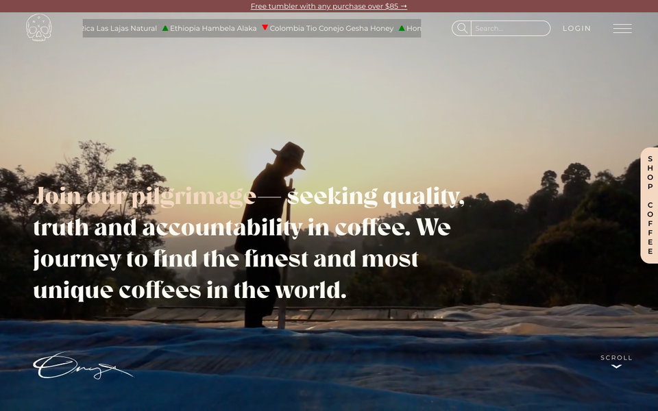 Onyx Coffee Lab website