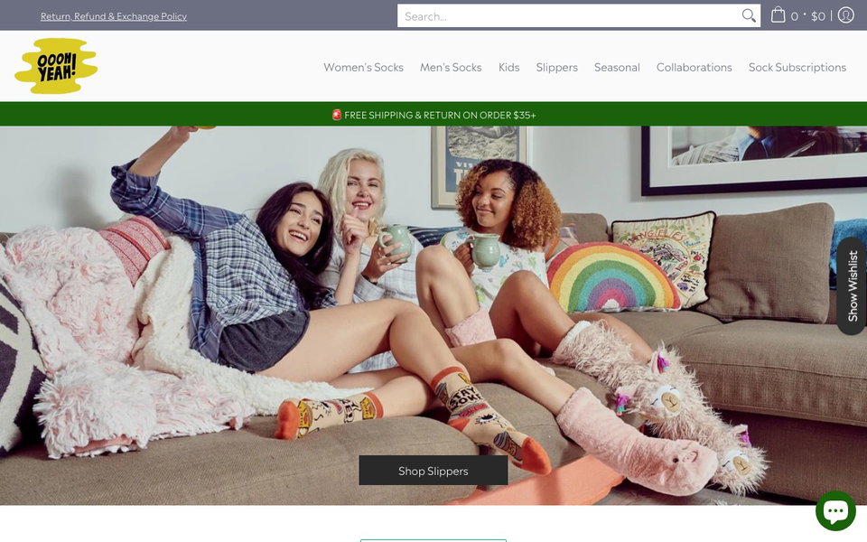 Oooh Yeah! Socks website