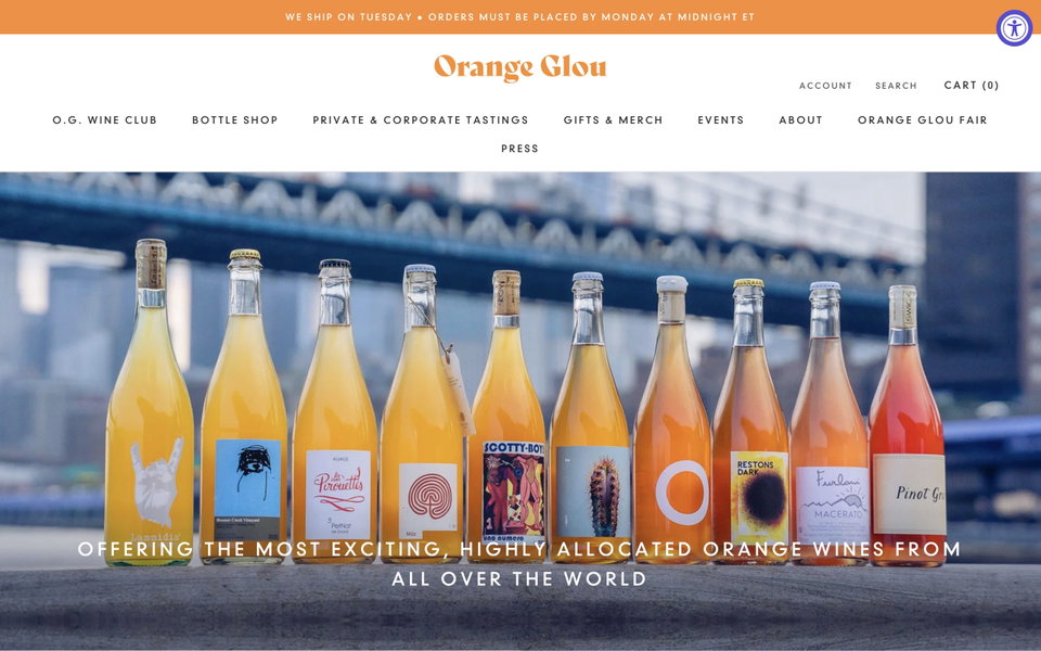 Orange Glou website
