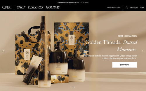 Oribe website screenshot