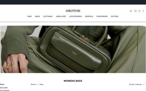 Oroton website screenshot