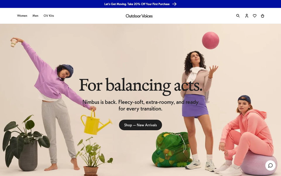 Outdoor Voices website