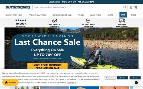 Outdoorplay website screenshot