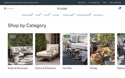 Outer website screenshot
