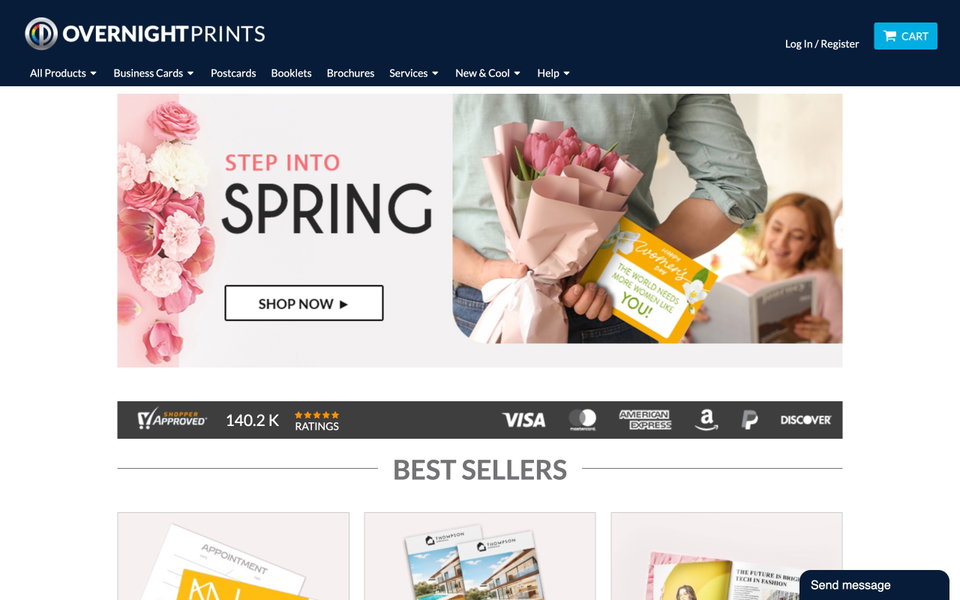 Overnight Prints website