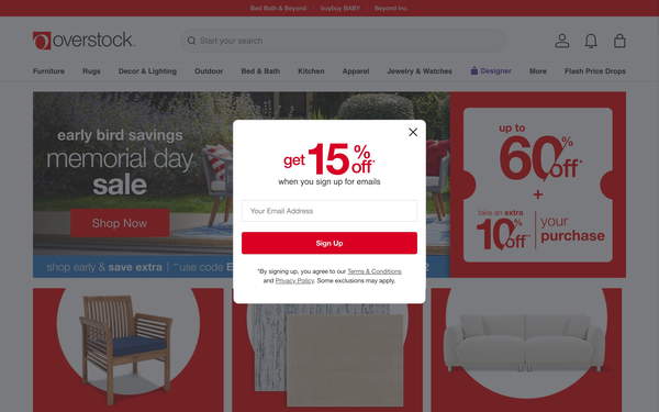 Overstock screenshot