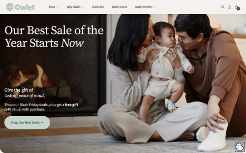 Owlet website screenshot