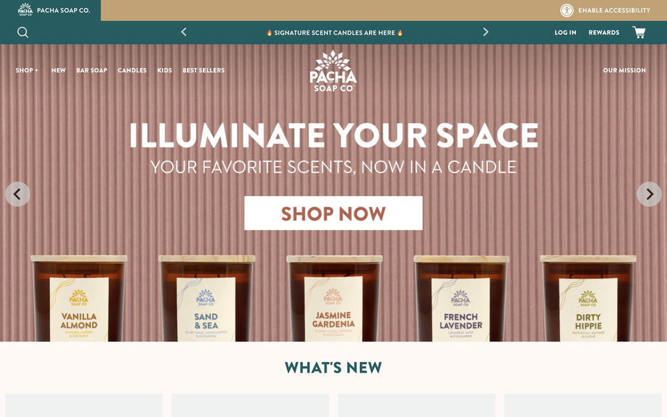 Pacha Soap Co. website