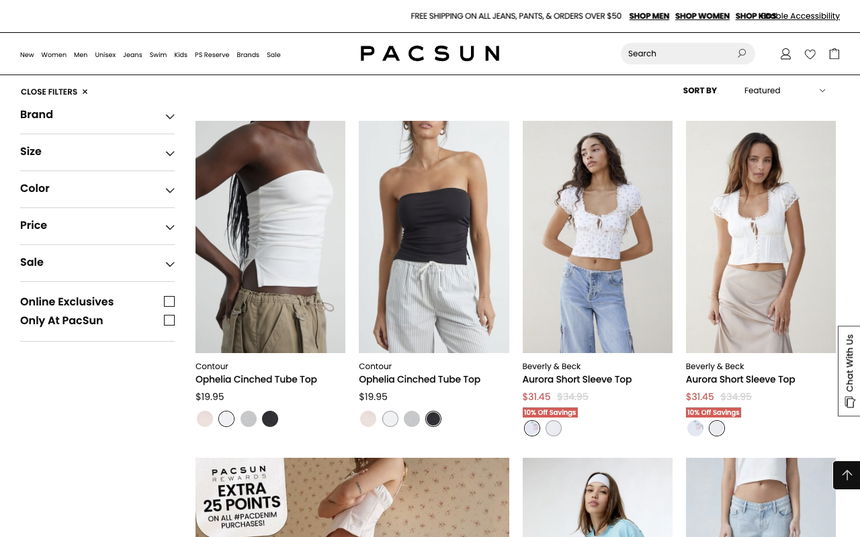 PACSUN on Shomp