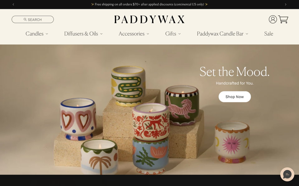 Paddywax website