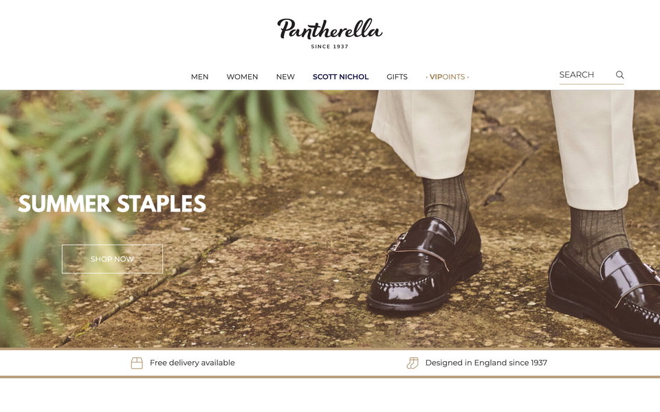Pantherella website