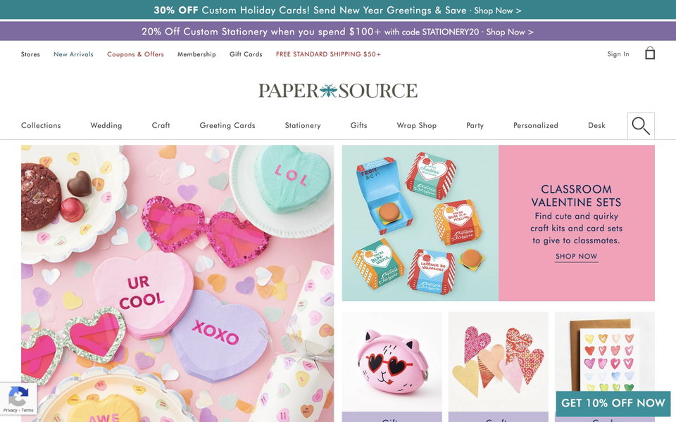 Paper Source website