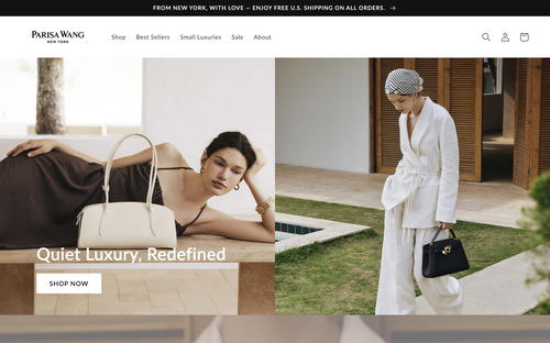 Parisa Wang website screenshot
